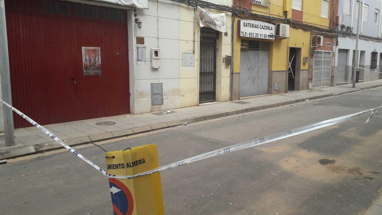 La zona afectada ha sido acordonada