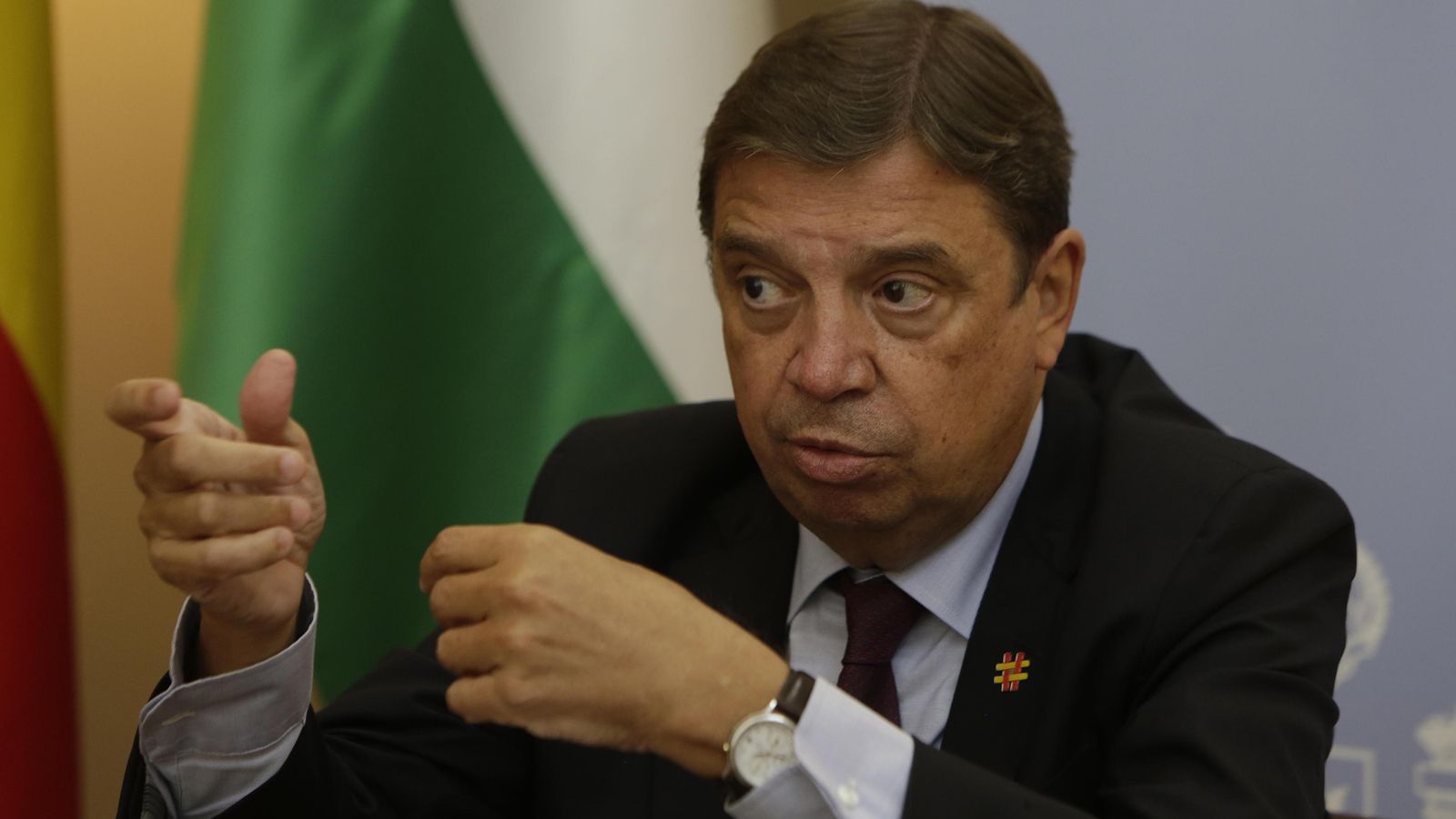 El ministro de Agricultura, Pesca y Alimentación, durante la entrevista.