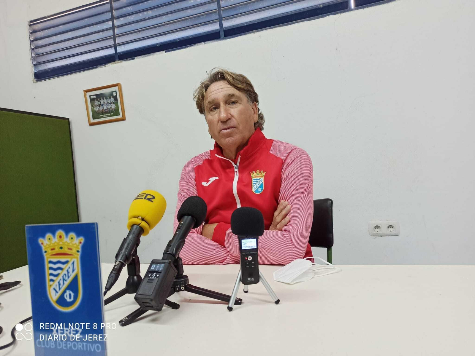 Esteban Vigo, en la sala de prensa del campo de La Juventud.
