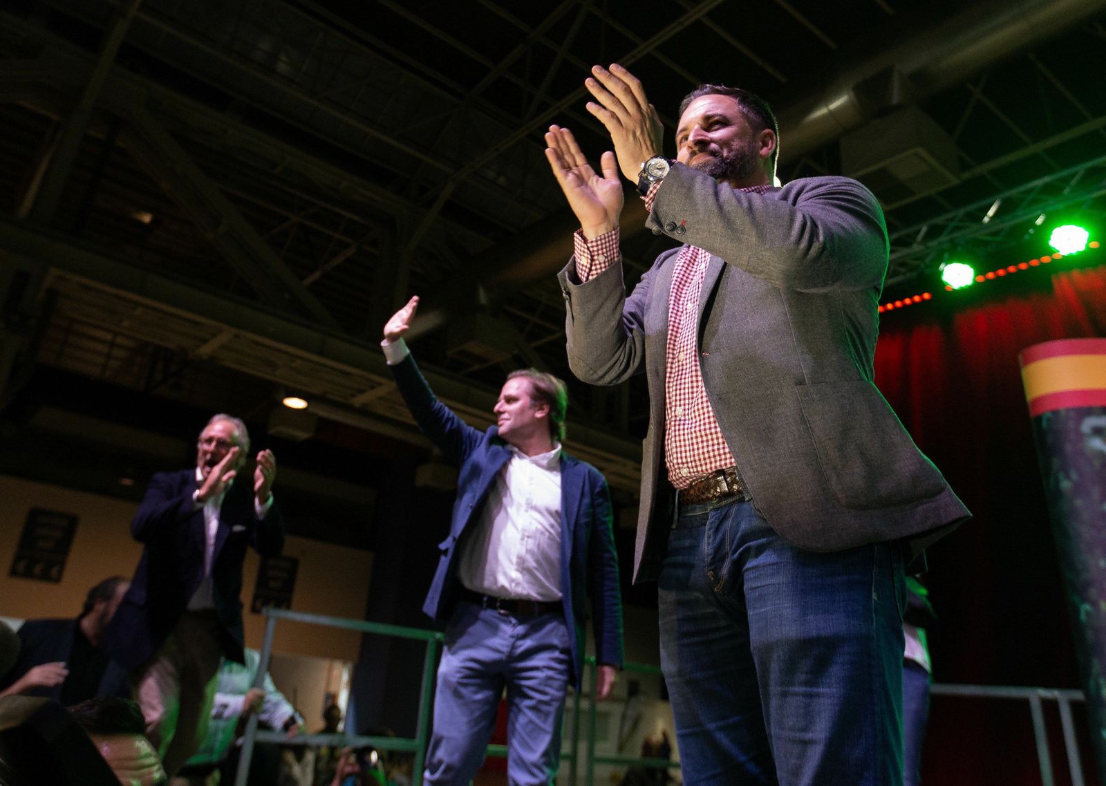 Vox lanza su campaña en Barcelona con un acto en el Santiago Abascal ha dado un mitin.