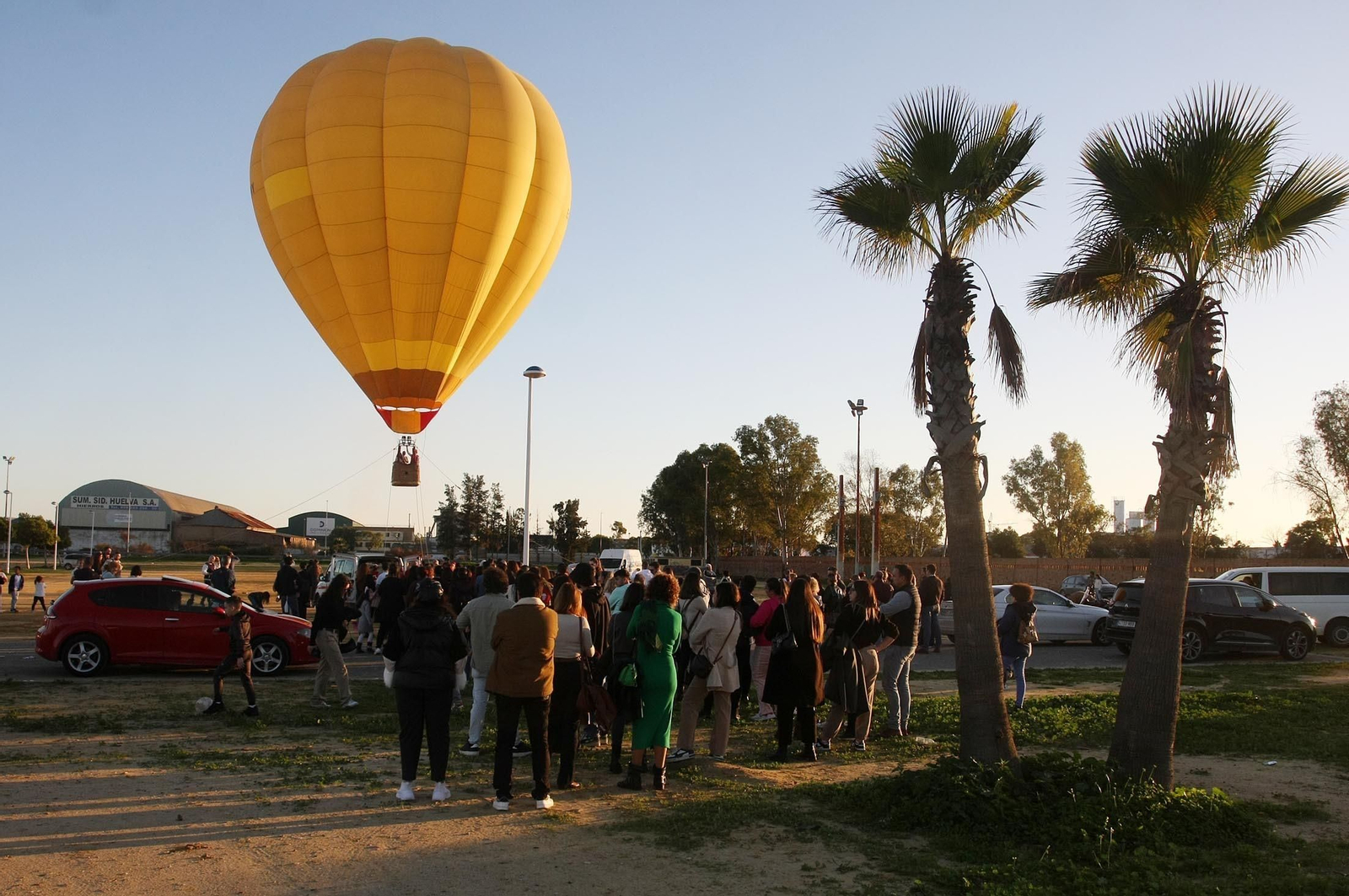 Imágenes del vuelo del globo aeroestático  en Huelva