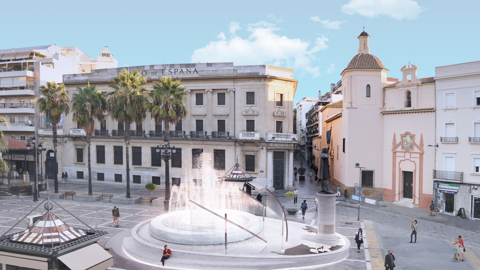 El espectacular cambio de la Plaza de las Monjas en Huelva: así será la  nueva Fuente