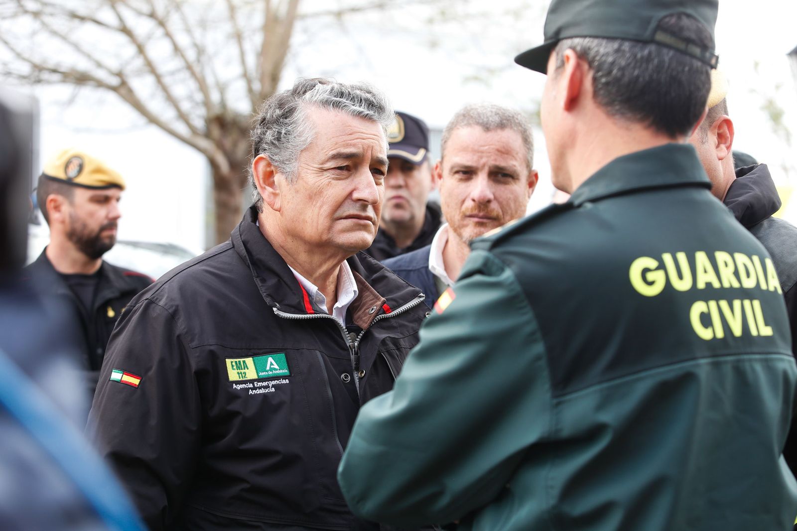 Las fotografías de la visita de Pedro Sánchez al puesto de mando avanzado de San Roque
