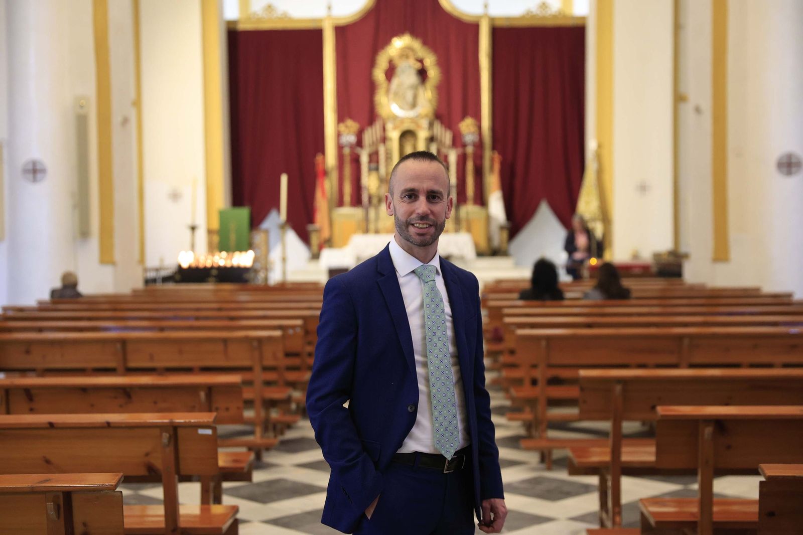 Nicolás Fernández Arjona, en la iglesia de La Palma.