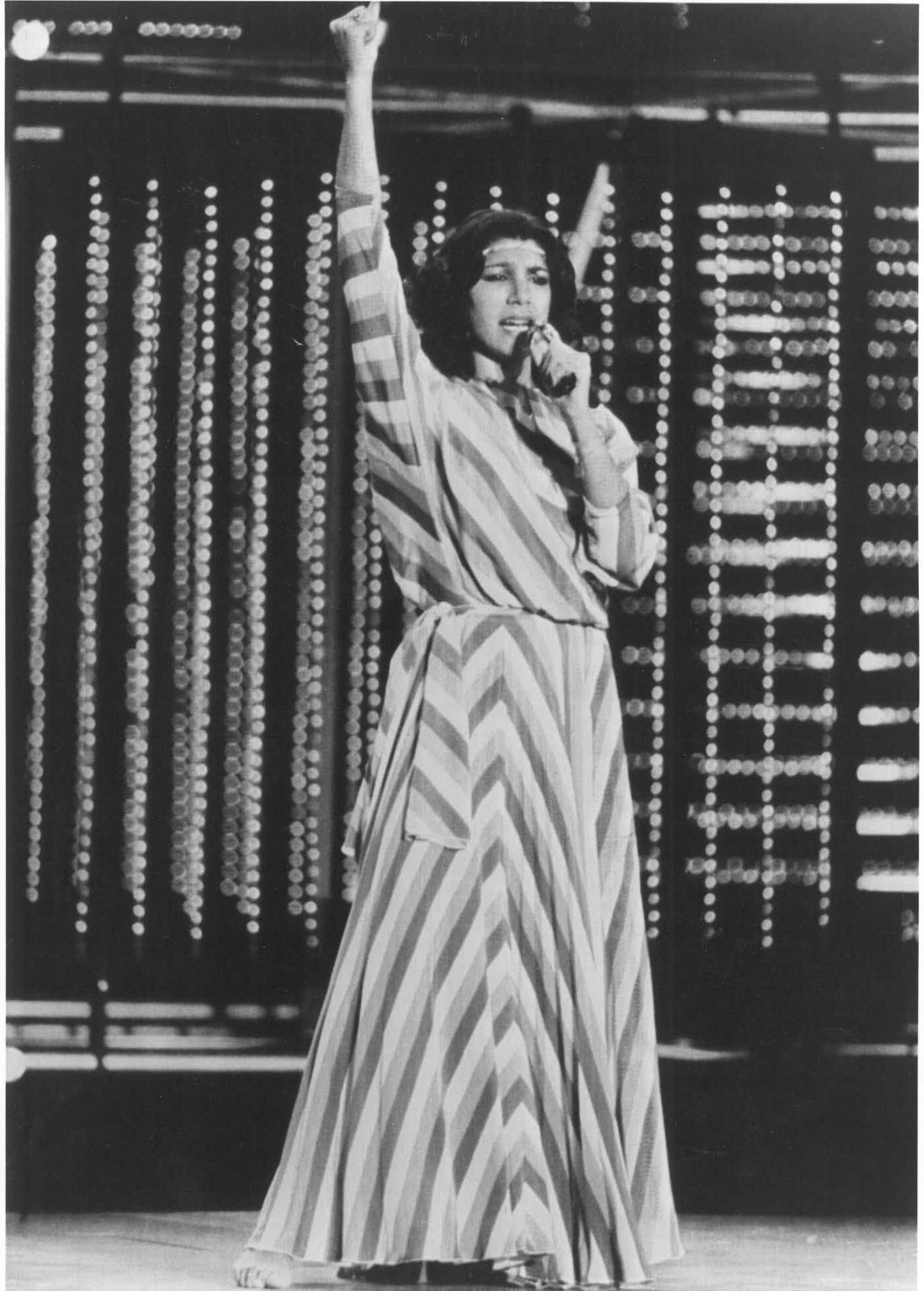 Remedios Amaya en su actuación en Munich en 1983