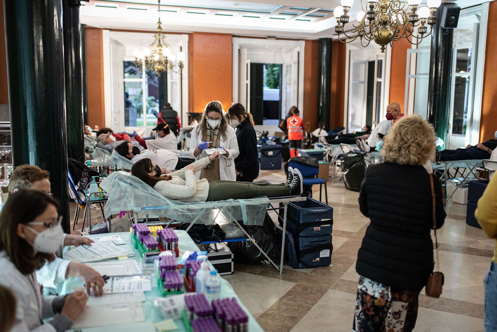 Donación de sangre en la Casa Colón.