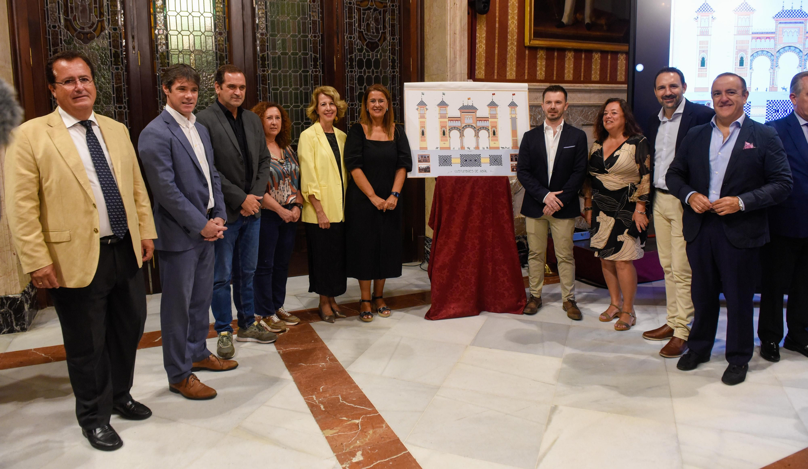 La presentación de la portada de la Feria de Sevilla 2024, en imágenes
