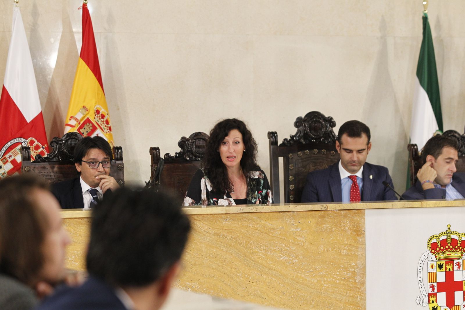 María Vázquez, en una imagen de archivo correspondiente a su intervención plenaria de octubre.