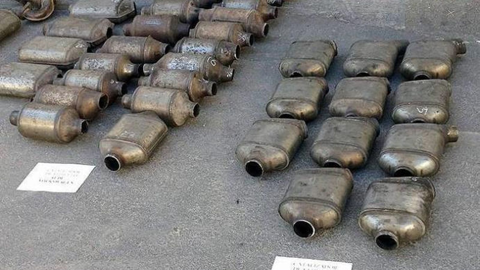 Catalizadores decomisados