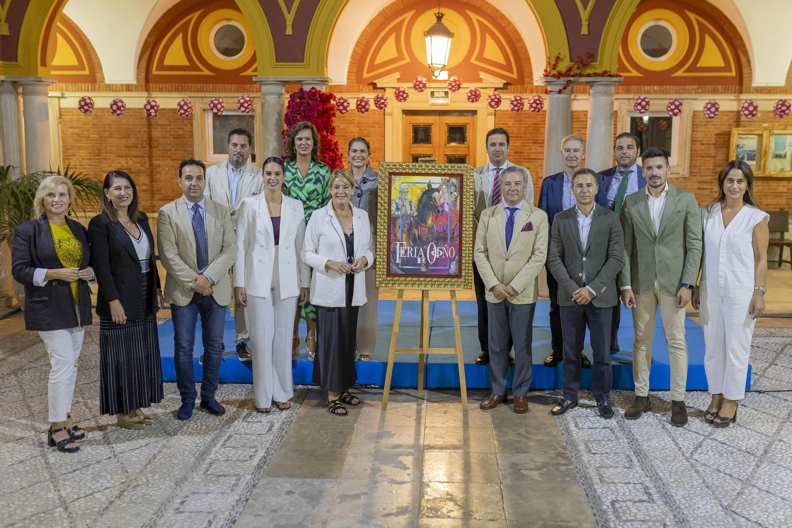 Presentación de la Feria del Caballo, este miércoles en el patio del Ayuntamiento de Huelva.