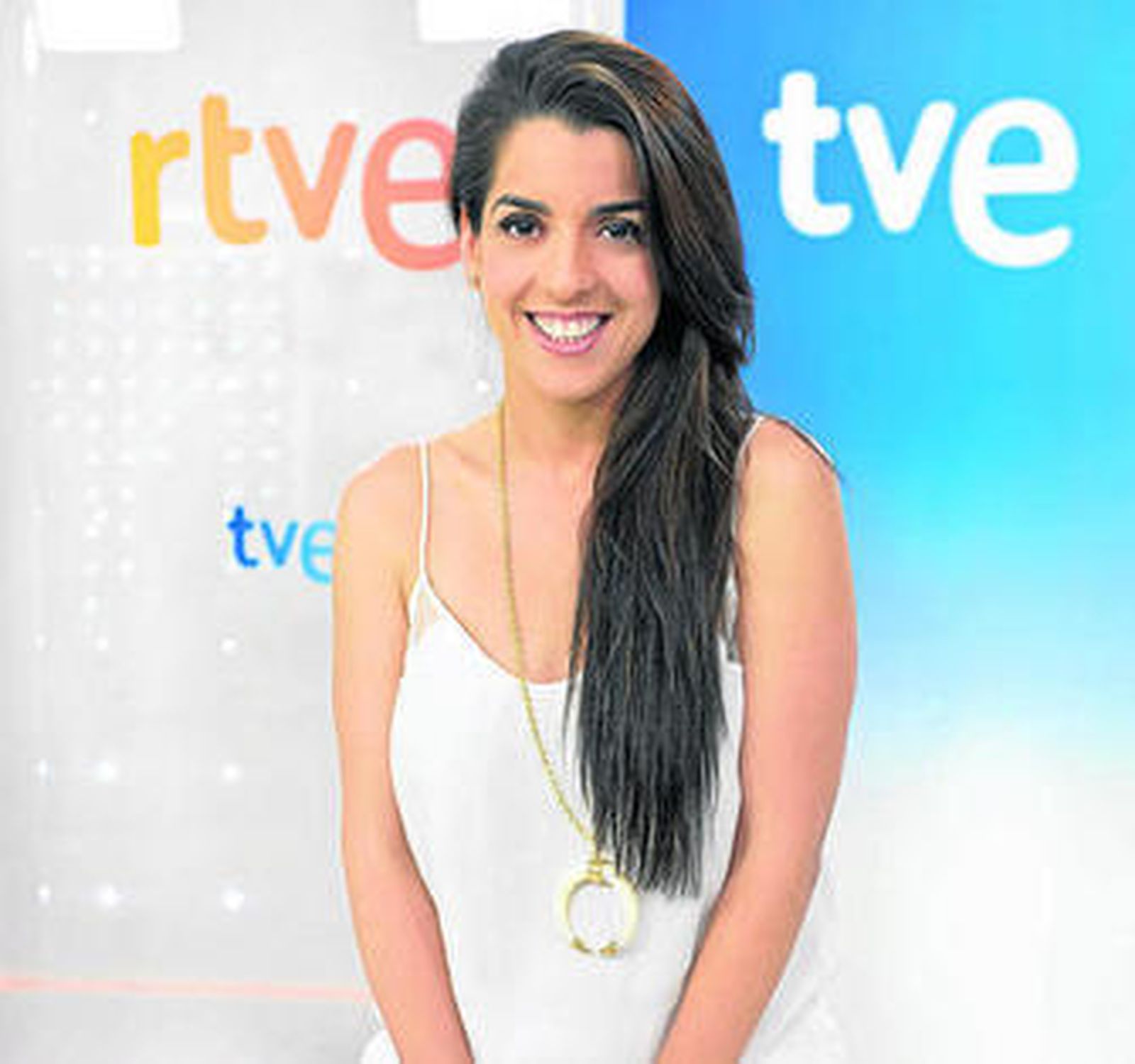 Ruth Lorenzo, en la rueda de prensa ofrecida ayer en TVE.