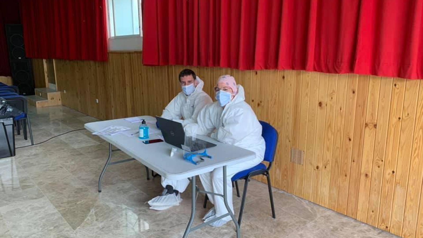 Sanitarios desplazados a Partaloa para realizar el cribado.