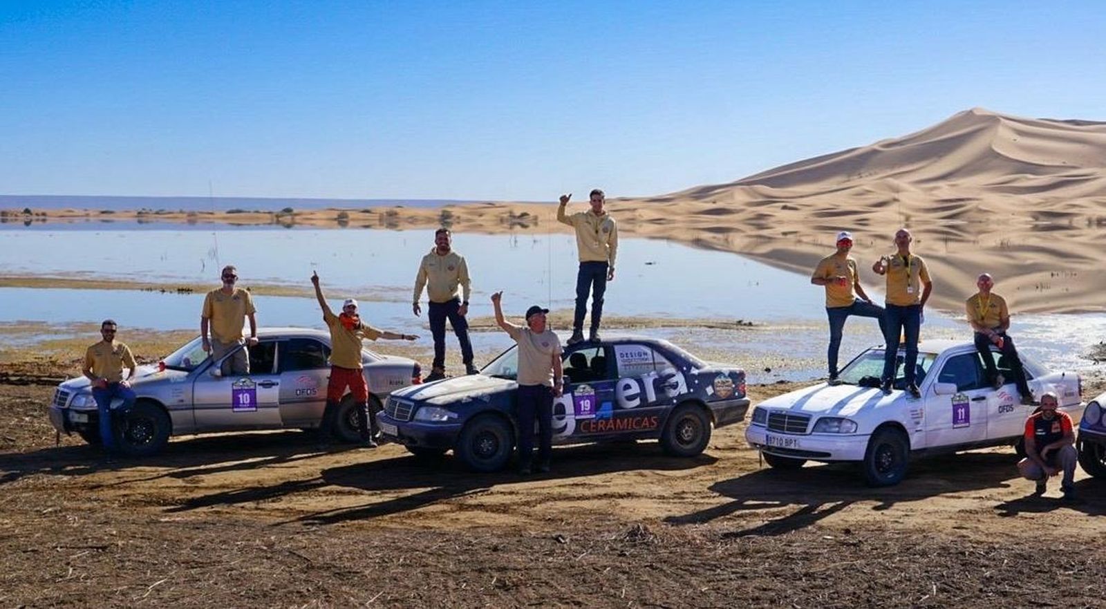 Los tres equipos del Campo de Gibraltar, en Marruecos.