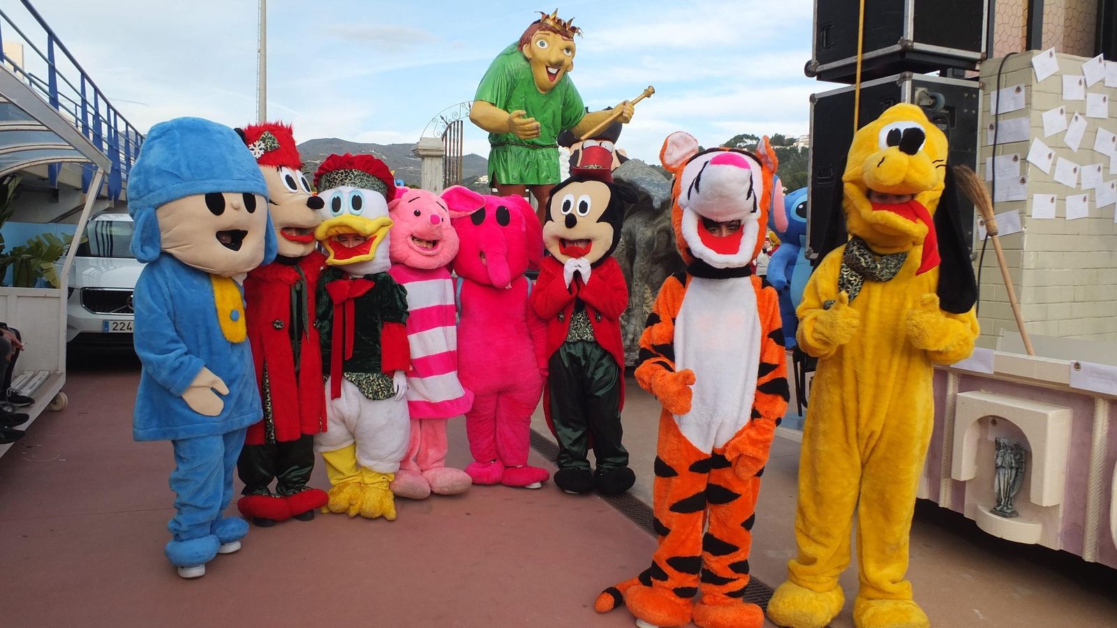 Personajes de las carrozas en Almuñécar