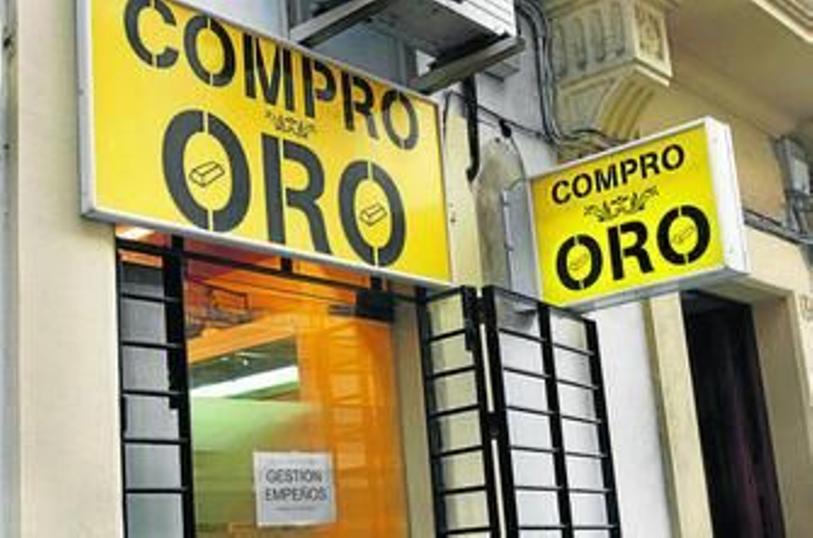 Uno de los tantos establecimientos de compro-oro de la ciudad.