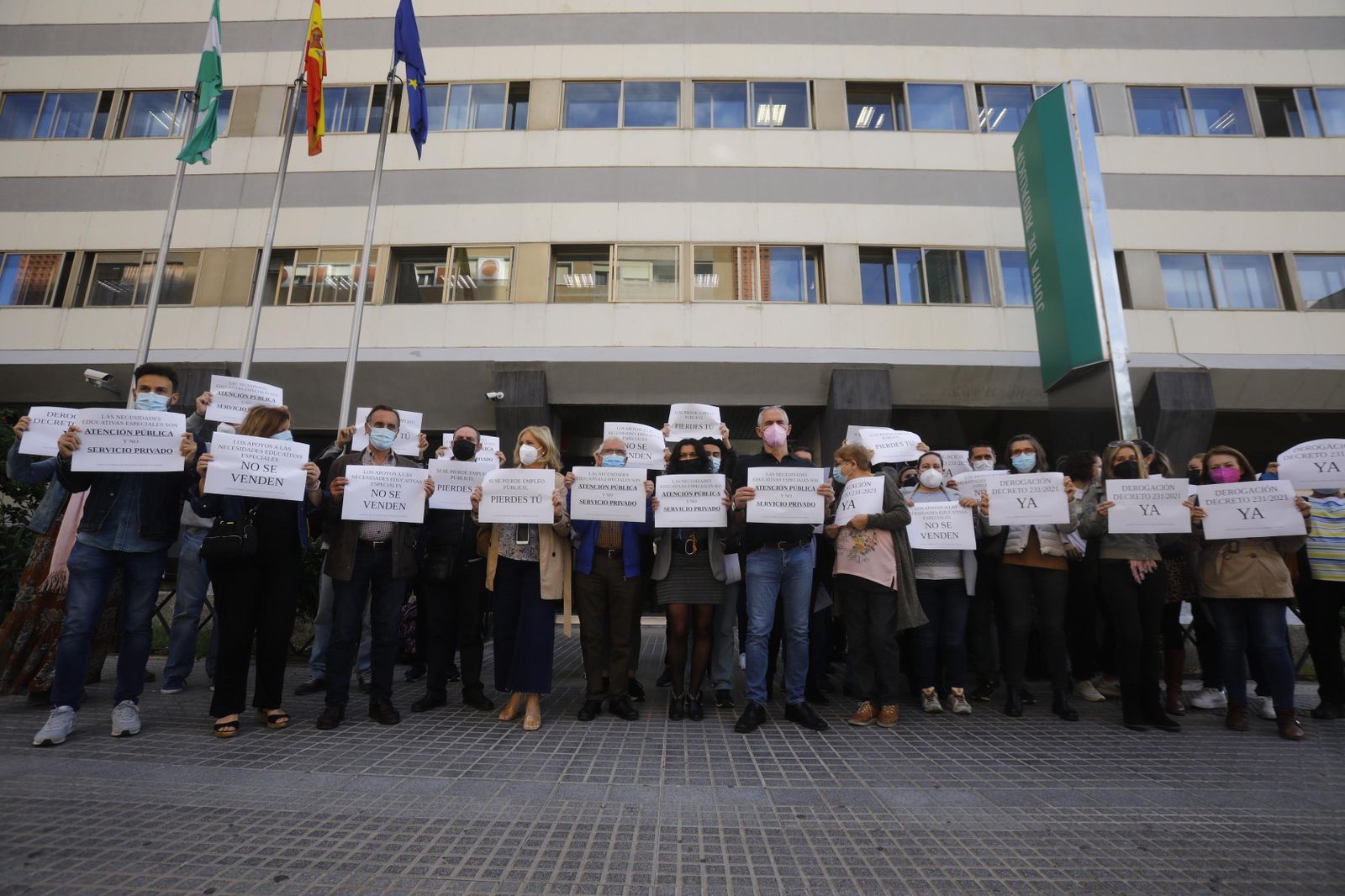Un momento de la protesta.