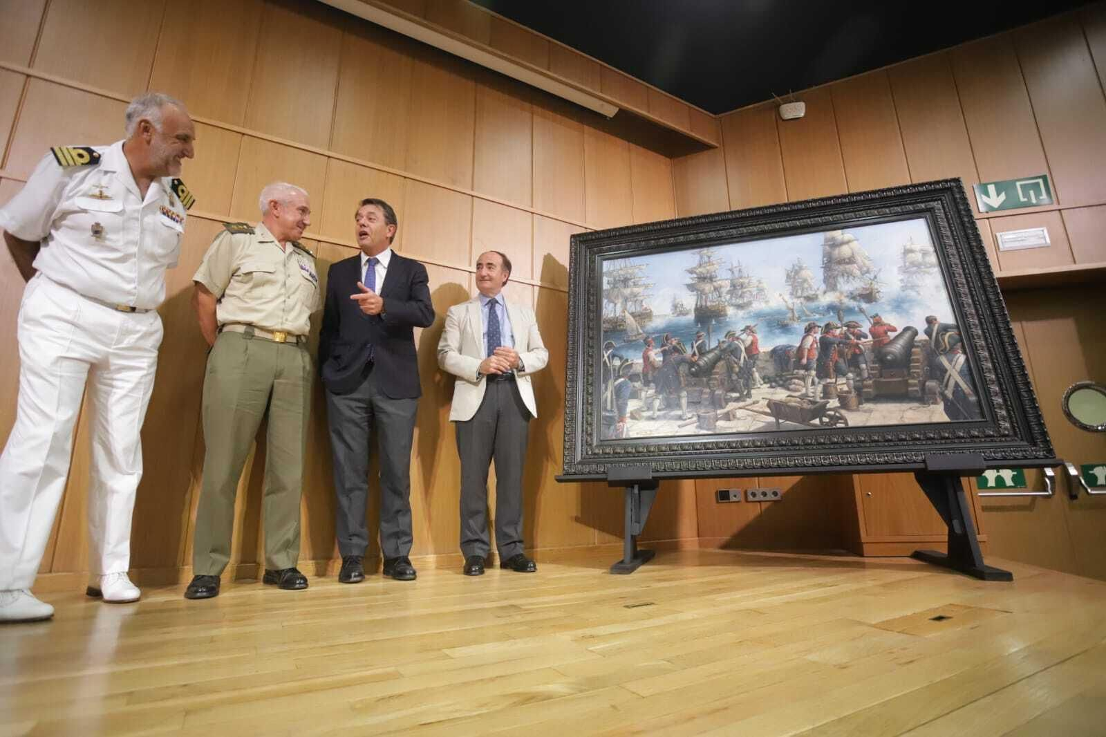 Presentado el cuadro 'La Batalla de Algeciras' elaborado por Augusto Ferrer-Dalmau para el Puerto