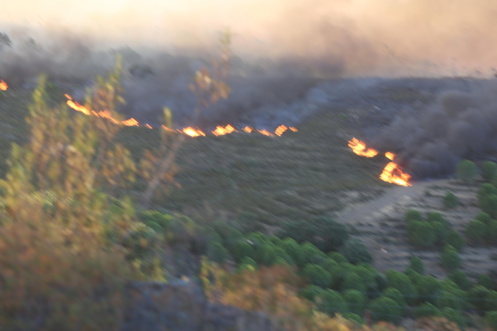 El incendio de Riotinto en imágenes