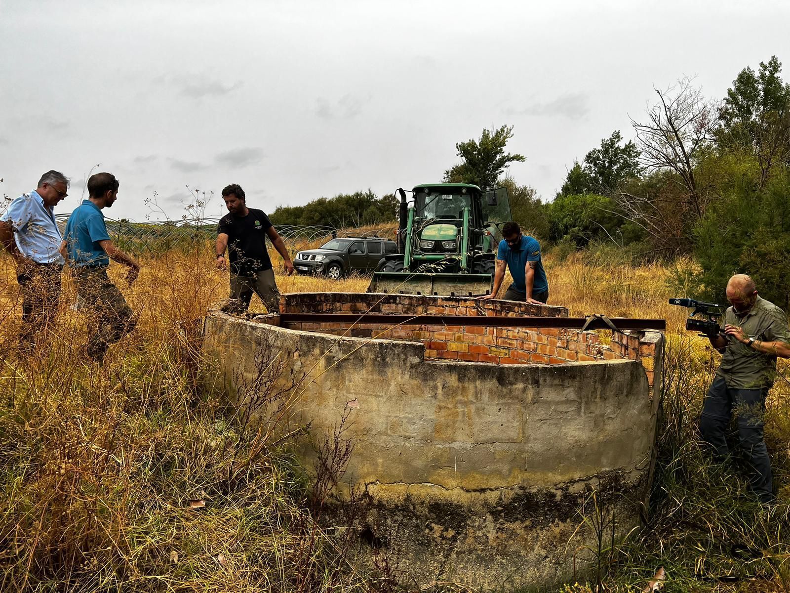 Pozos precintados en Doñana.