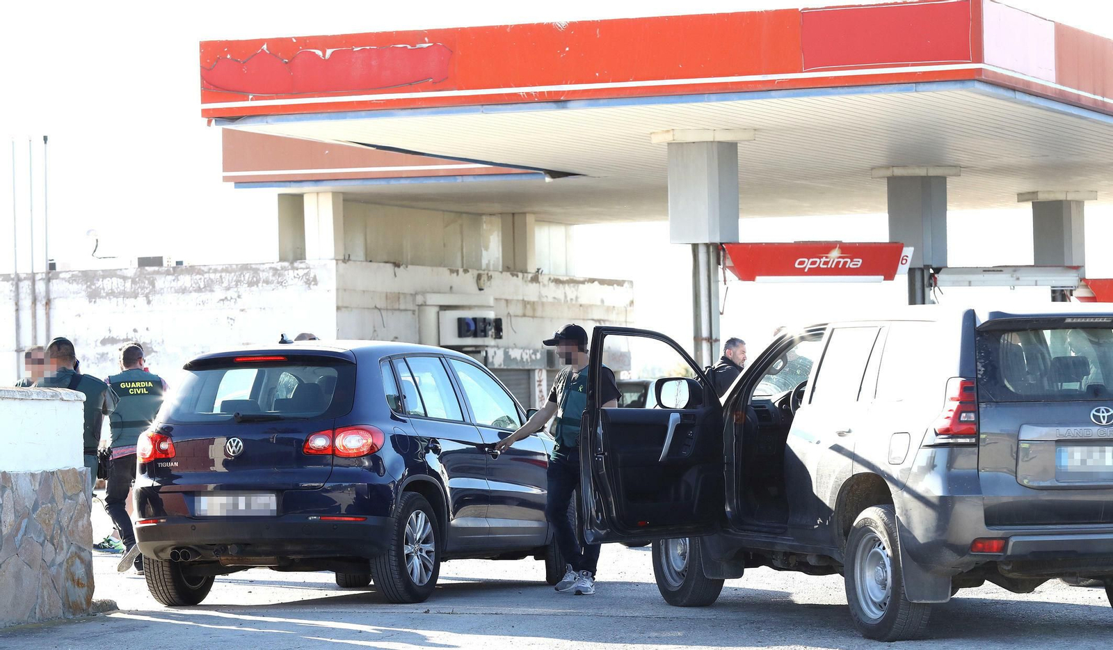 Agentes del dispositivo de la Guardia Civil desplegado el jueves en Jerez.