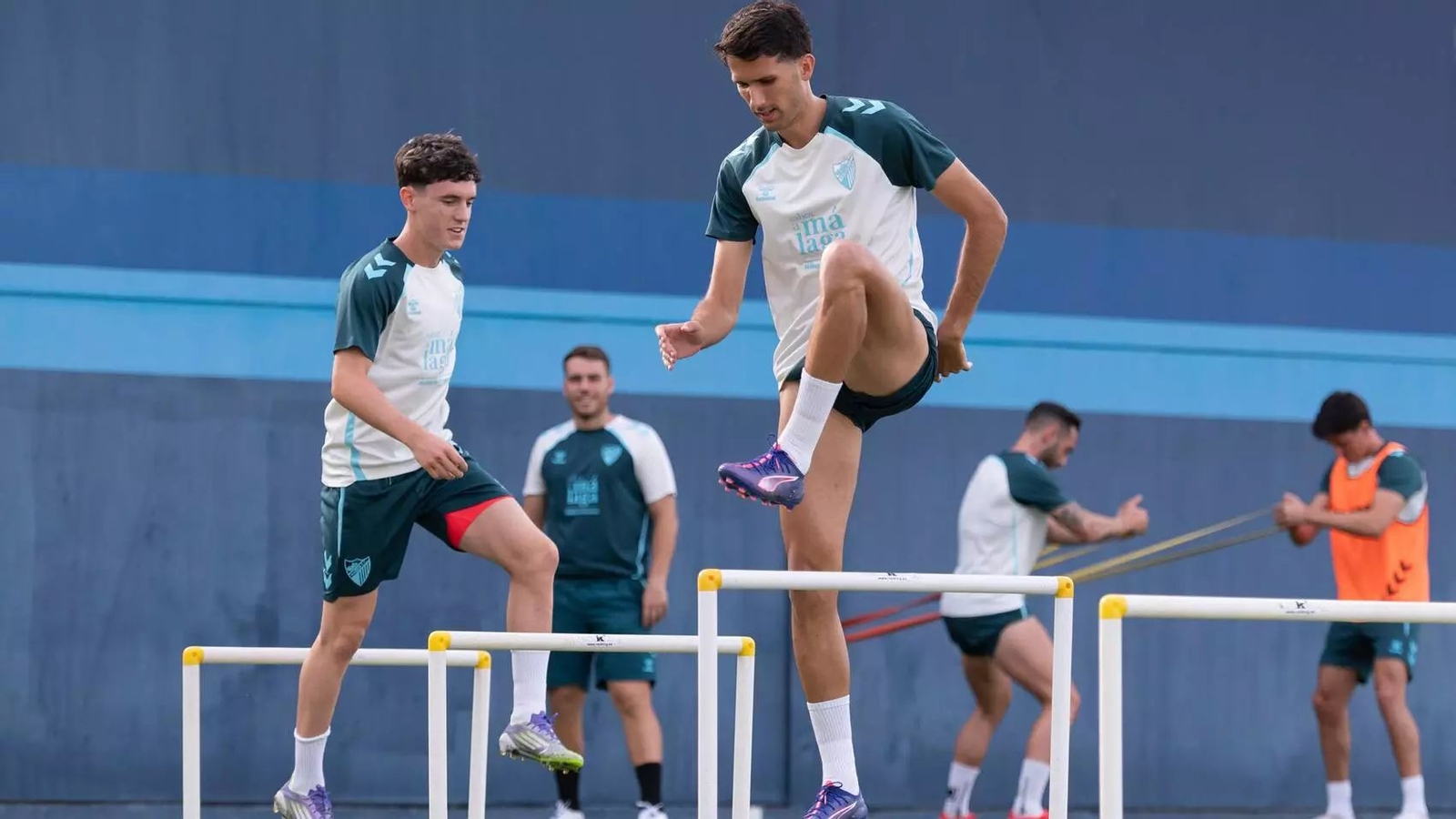 Juanpe y Ochoa, en el entrenamiento del jueves