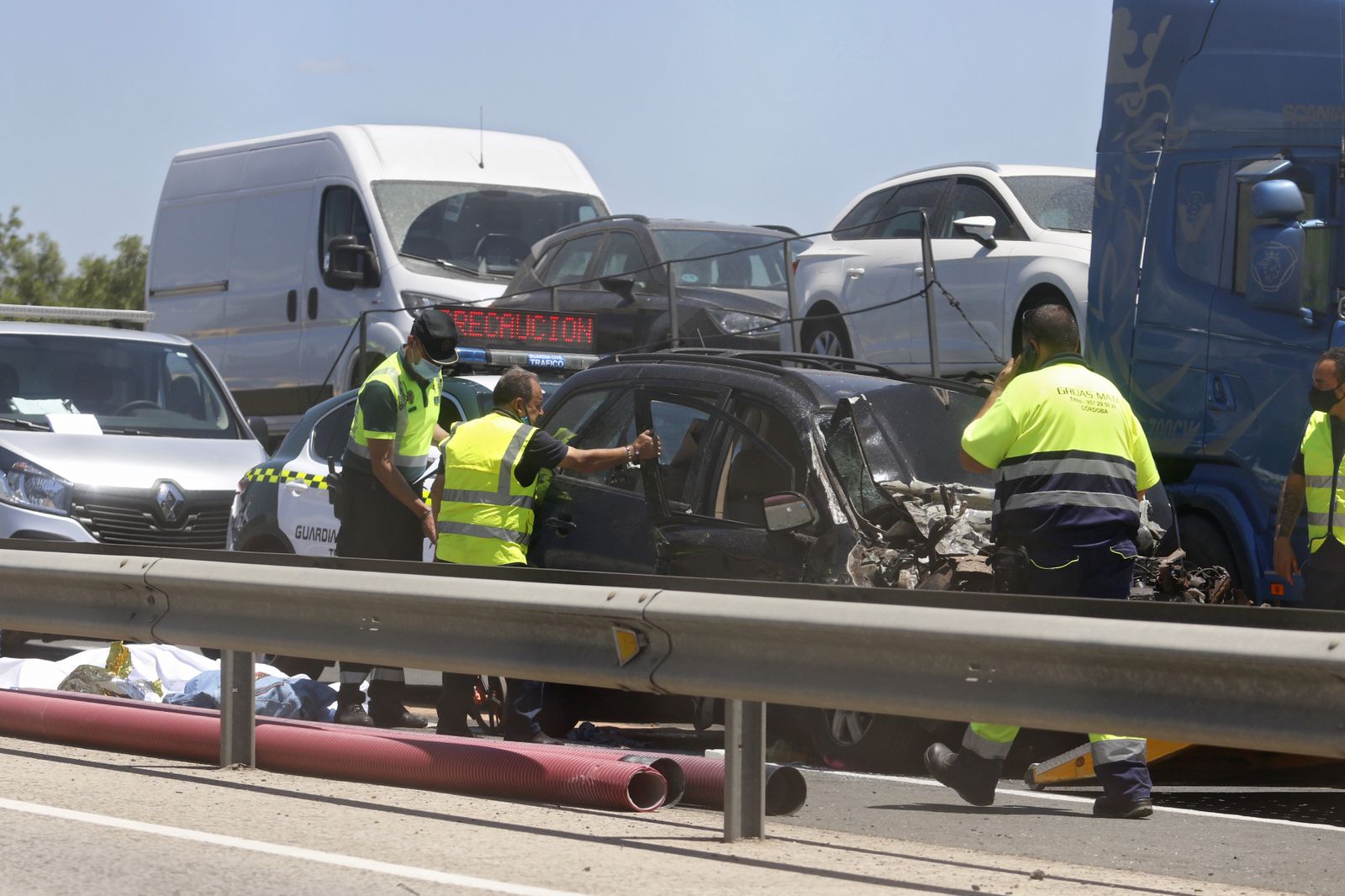 Accidente en el que perdieron la vida cuatro mujeres el pasado junio.