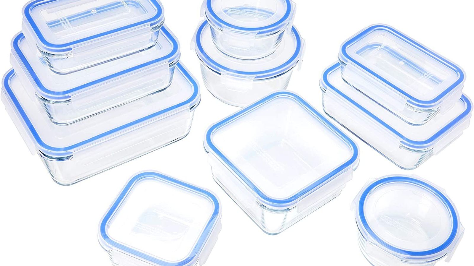 Recipientes de cristal para alimentos, con cierre 20 piezas