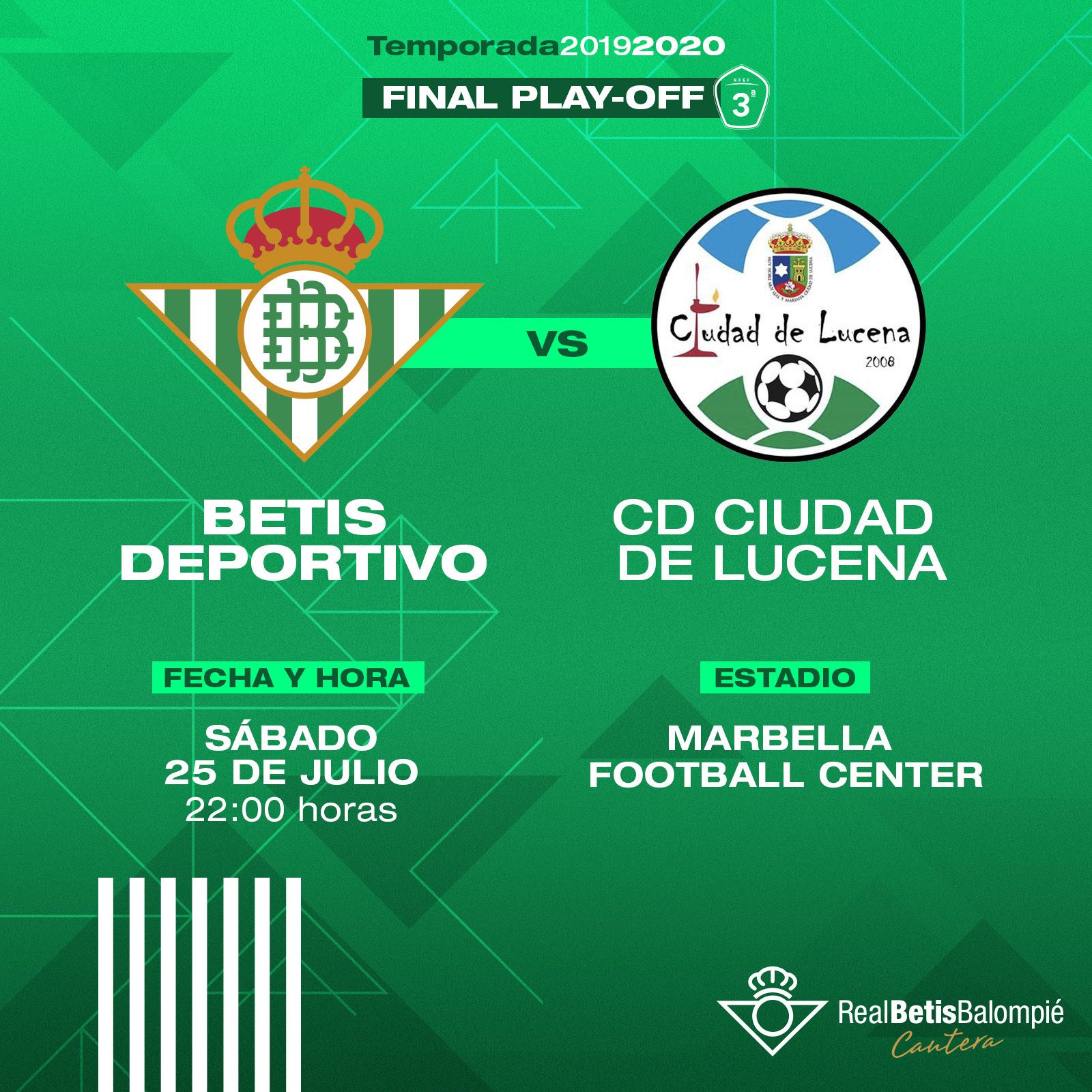 Imagen de la final por el ascenso entre Betis Deportivo y Ciudad de Lucena.