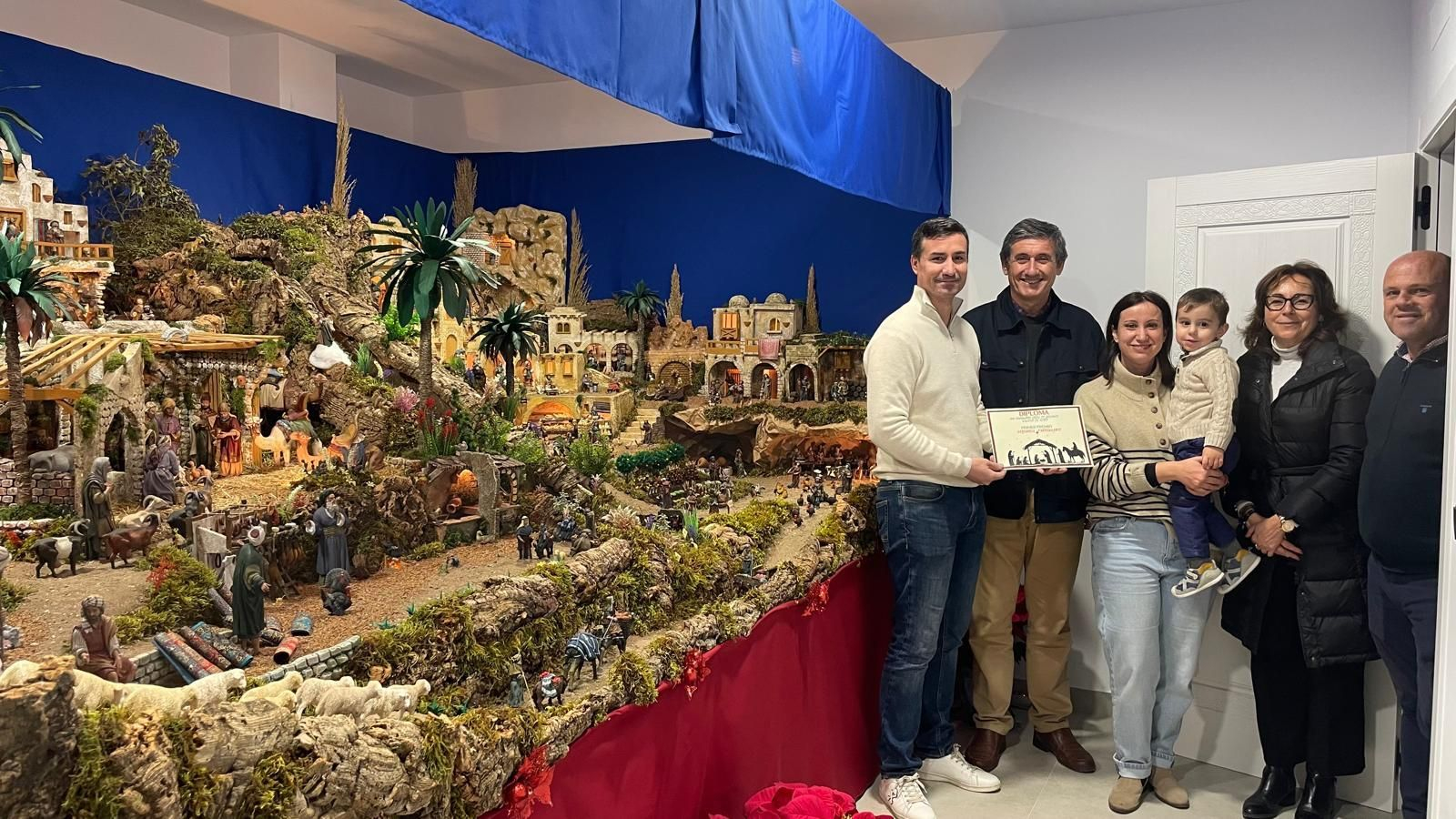 Uno de los belenes participantes en una edición pasada del concurso.