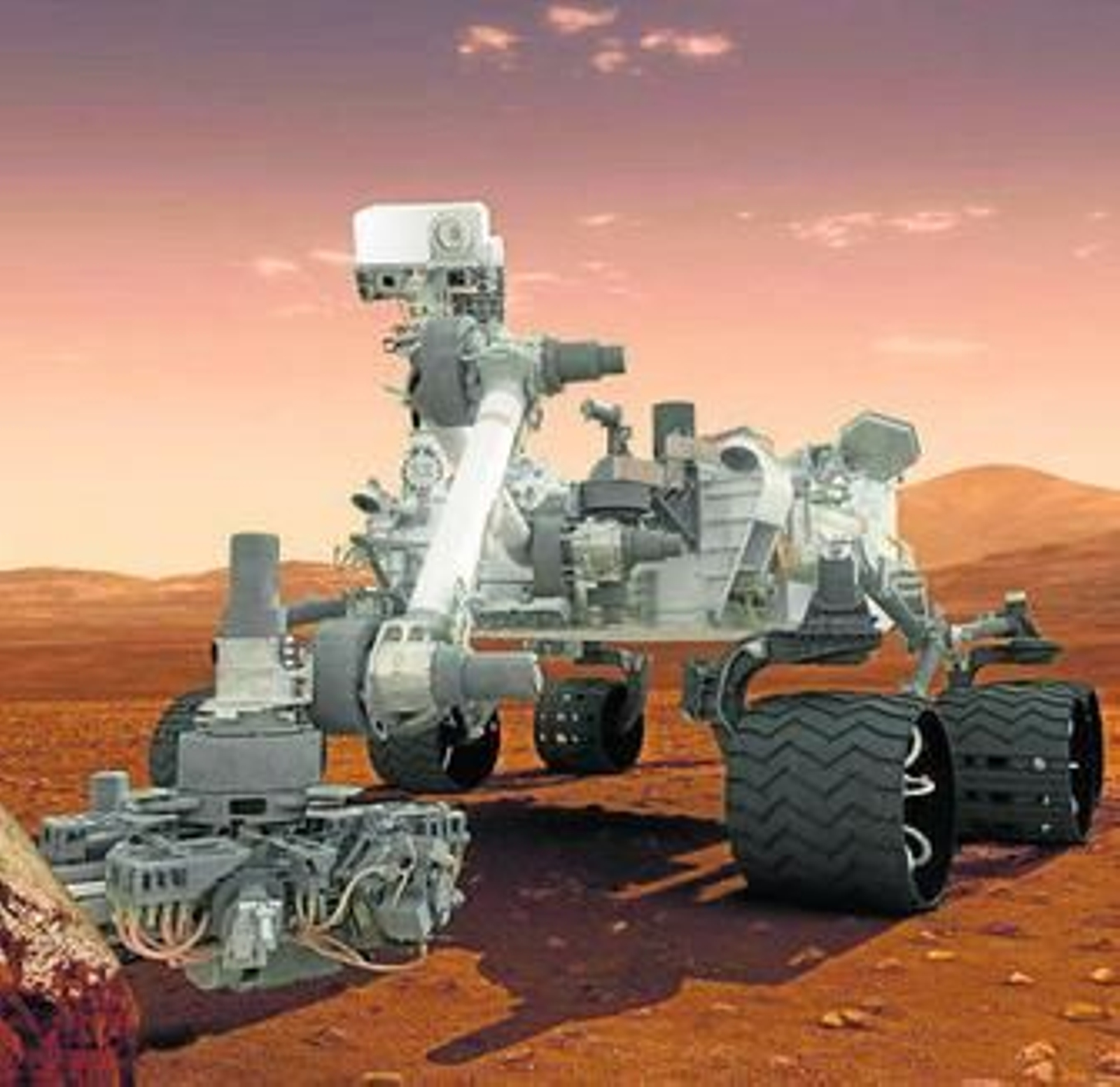 Recreación del 'Curiosity', robot enviado a Marte por la agencia espacial norteamericana NASA.