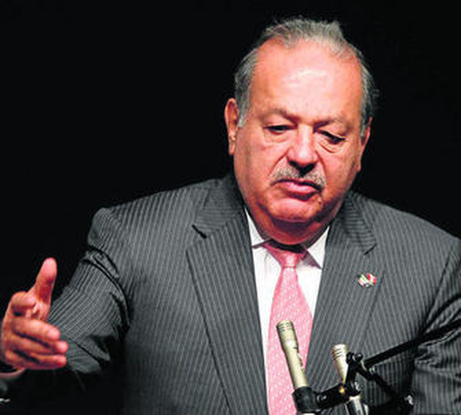 El empresario mexicano Carlos Slim, en un acto en Montevideo.