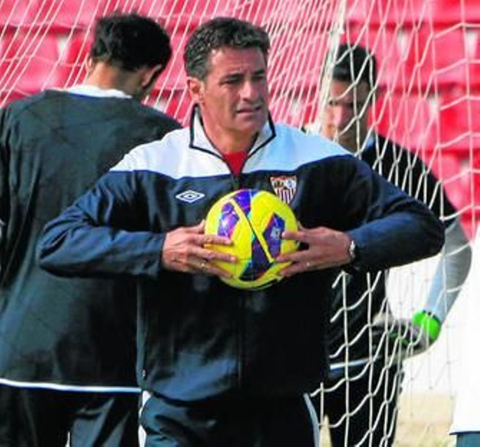 Fazio, junto a Rabello durante un entrenamiento del Sevilla.