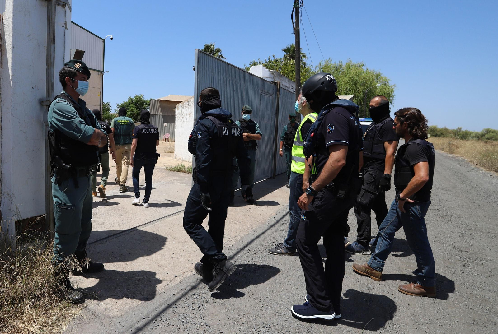 Las imágenes de la mayor redada contra el narcotráfico llevada a cabo en Huelva, operación Colón