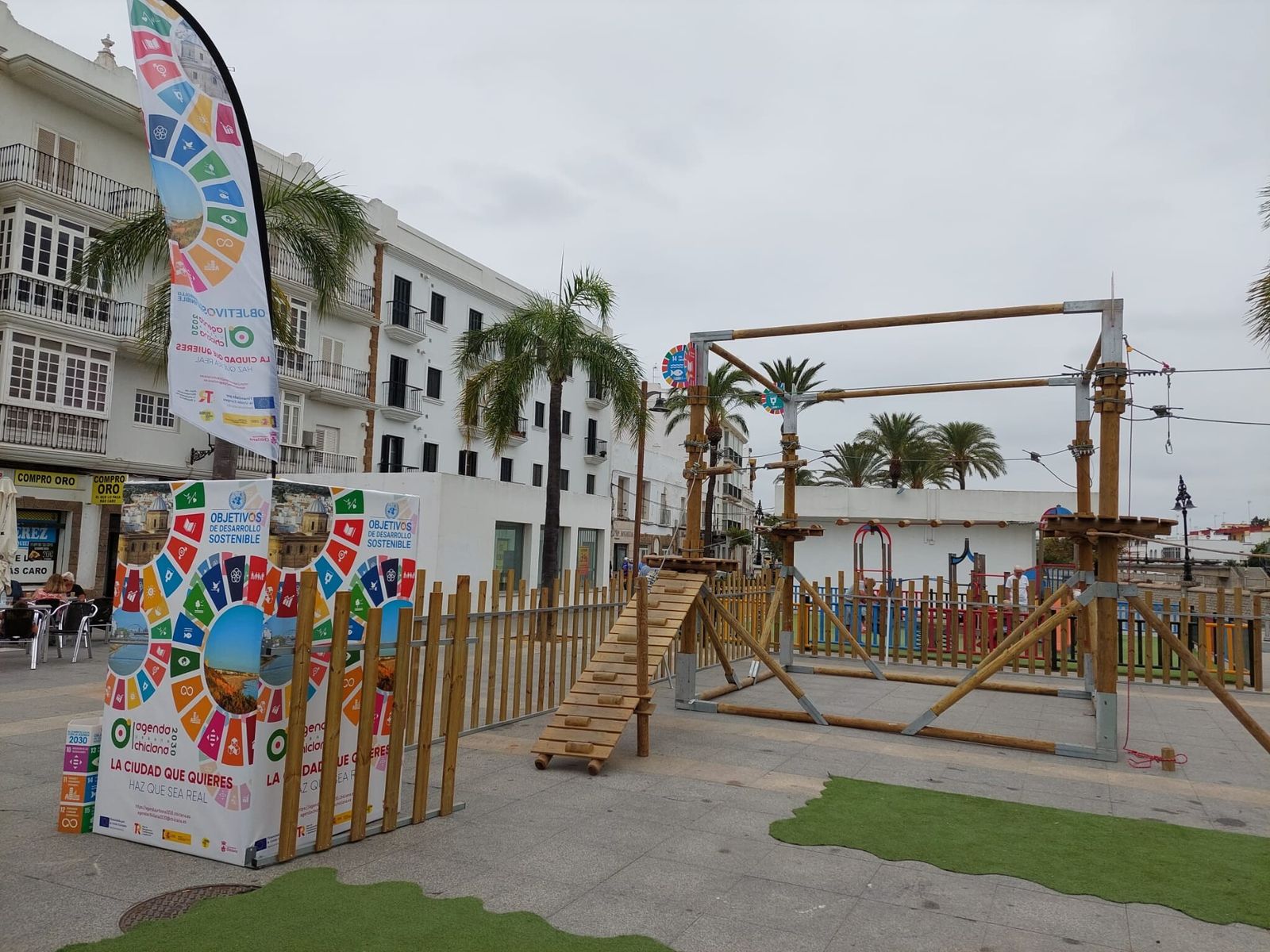 El Parque de Aventuras que se estrena esta semana en la Alameda del Río.