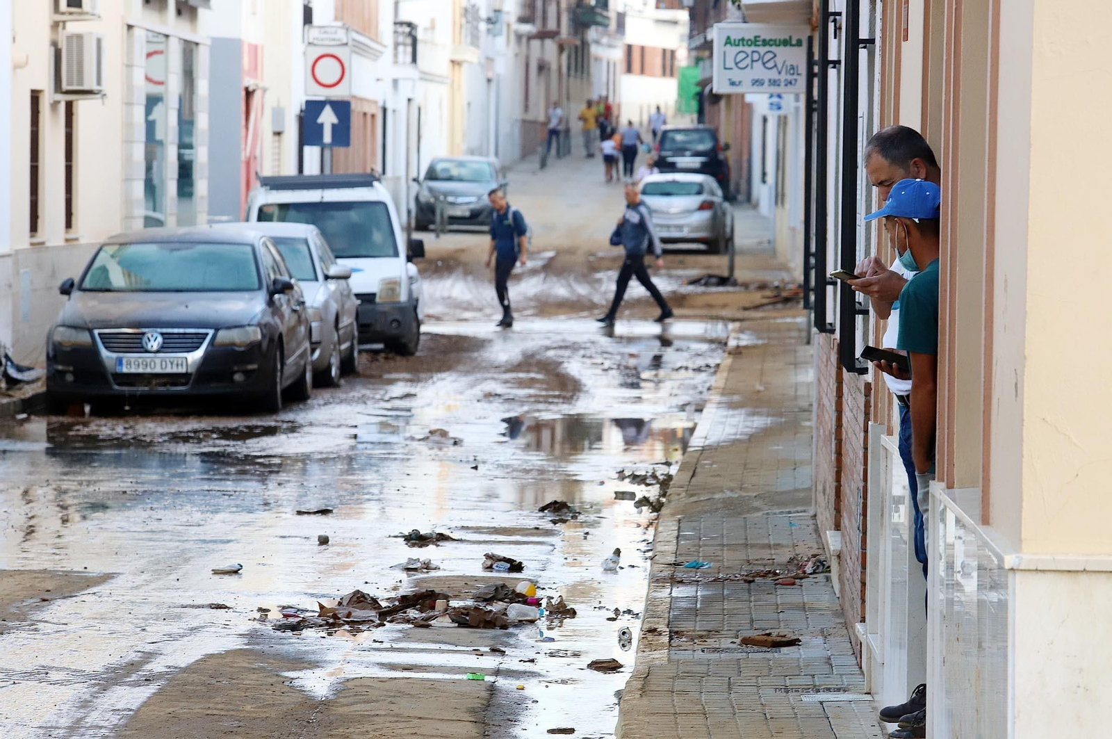 Imágenes de los destrozos provocados por el temporal en Lepe