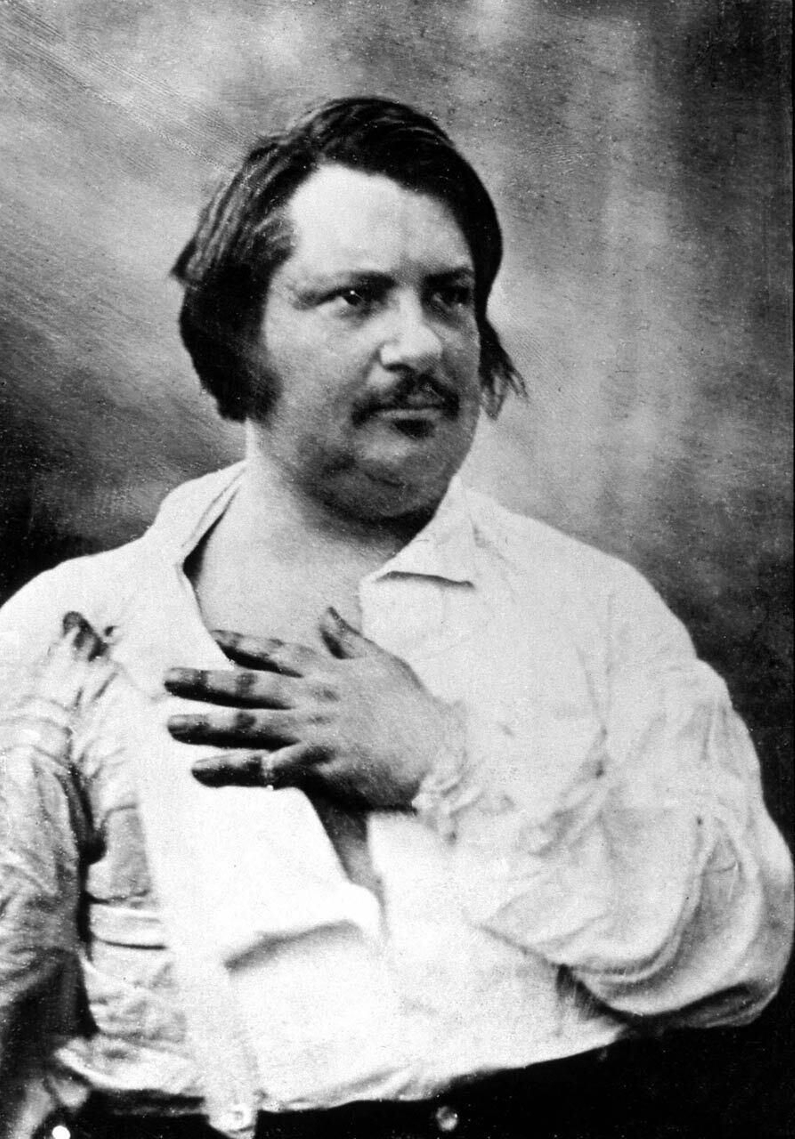 Honoré de Balzac retratado por Bisson en 1842