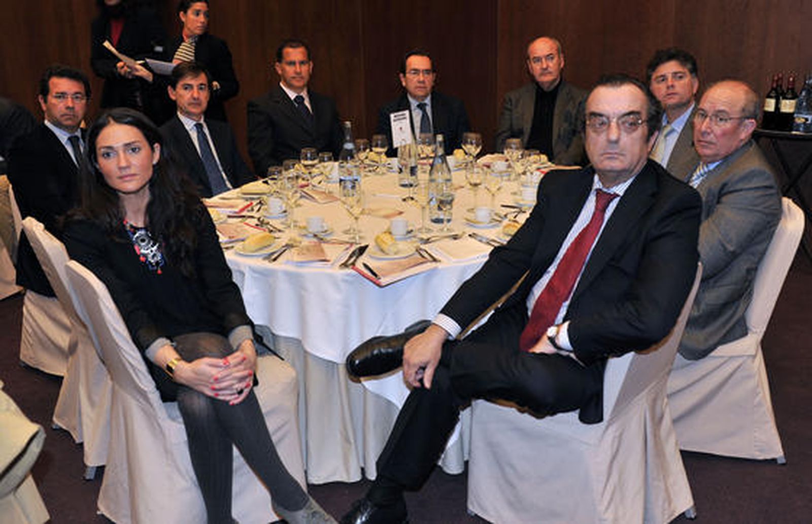 Marian López Panao, Ernesto Fernández-Pujol, Rafael Morales, Luis Rivera, Juan Carlos de León, Antonio González Cordón, Jesús Verdú, Juan Polanco, y Javier Moyano.

Foto: Juan Carlos Vazquez / Victoria Hidalgo