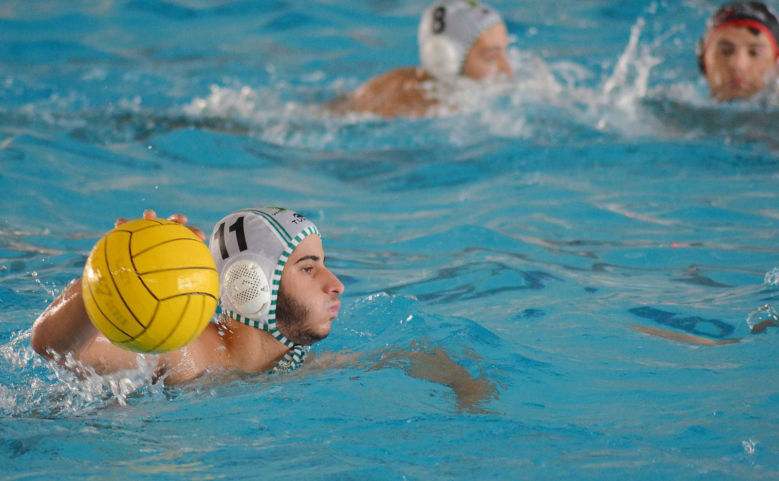 En acción el Waterpolo Málaga.