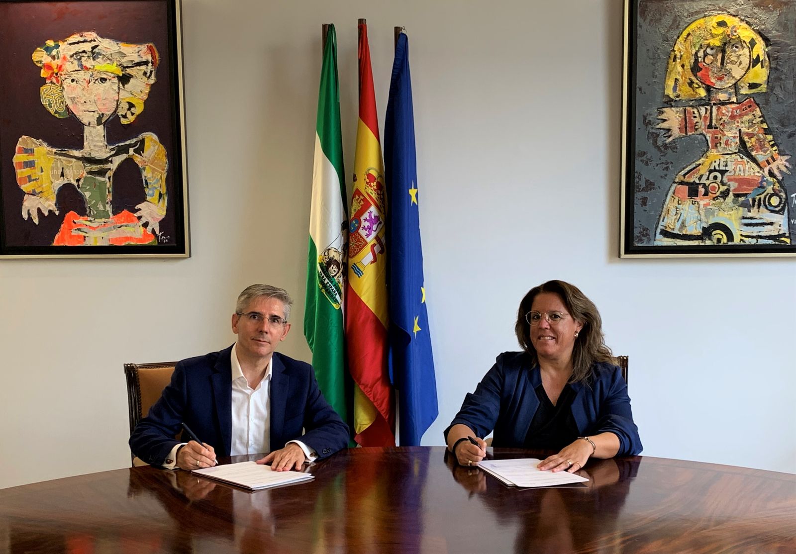 Firma del convenio entre Quirónsalud y el Palacio de Congresos de Córdoba.