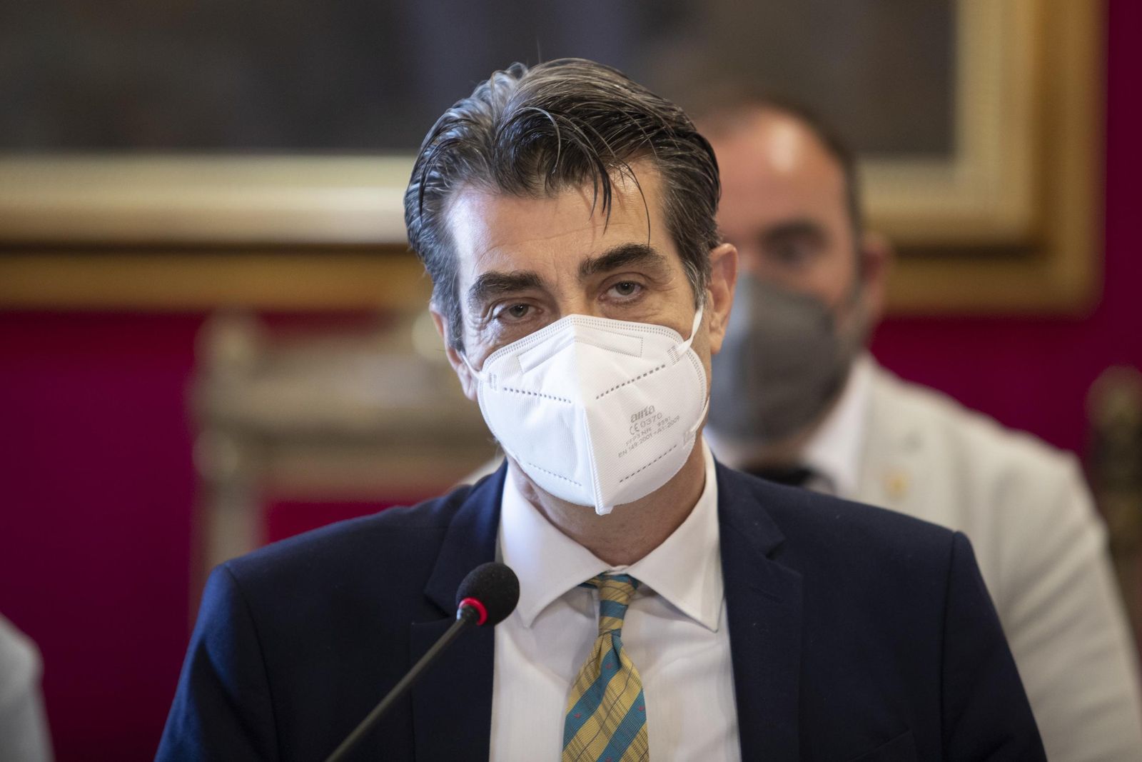 El portavoz de Unidas Podemos, Antonio Cambril