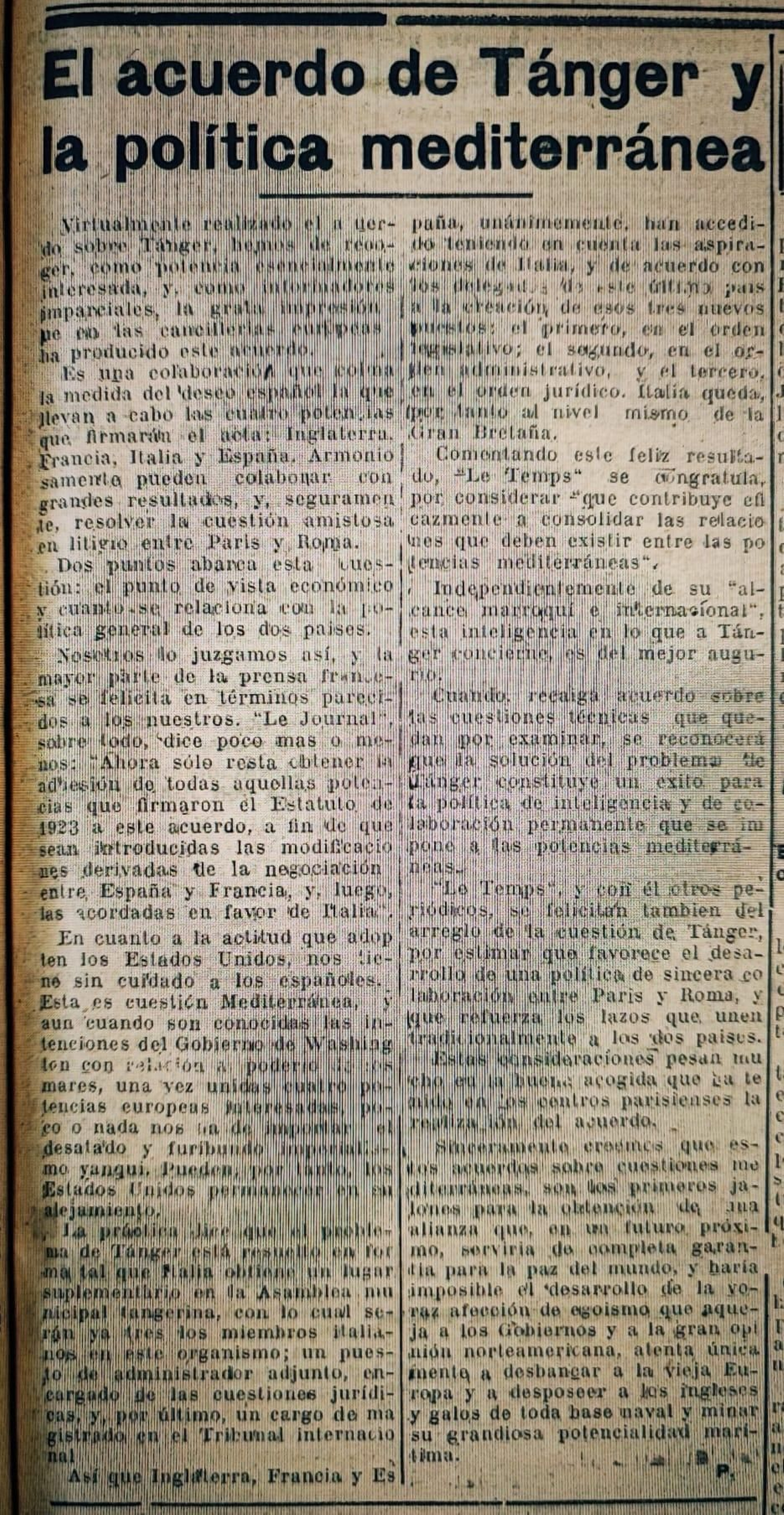 Diario de Huelva, 8 de junio de 1928.