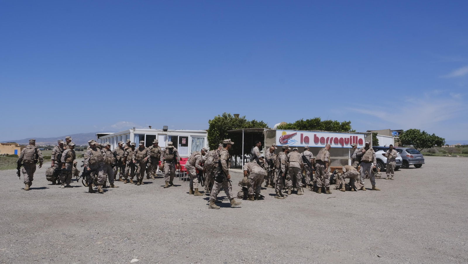 Desembarco de la Infantería de Marina en la Playa del Perdigal, en El Alquián-Almería