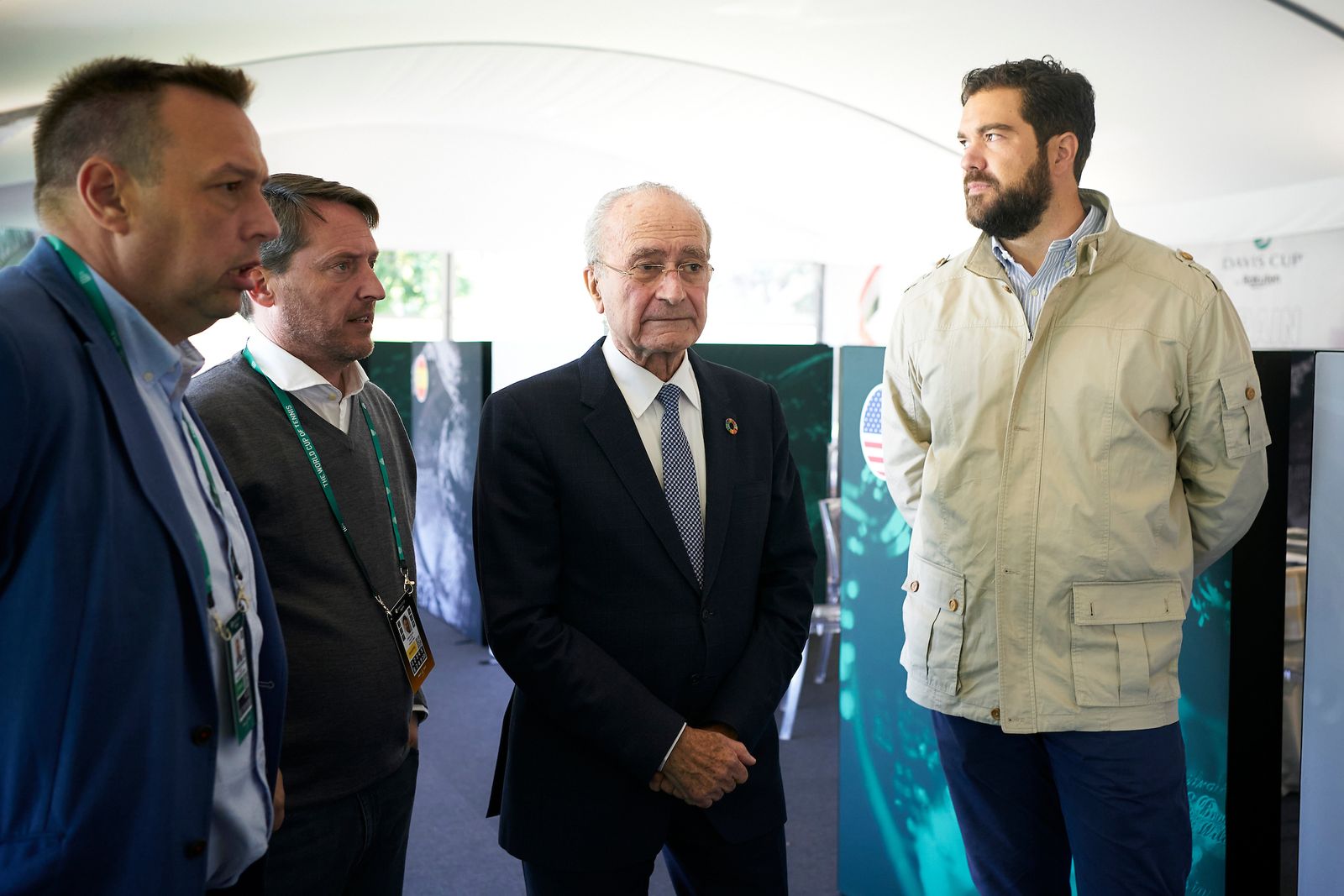 Las instituciones constatan que todo está listo para la Copa Davis en Málaga