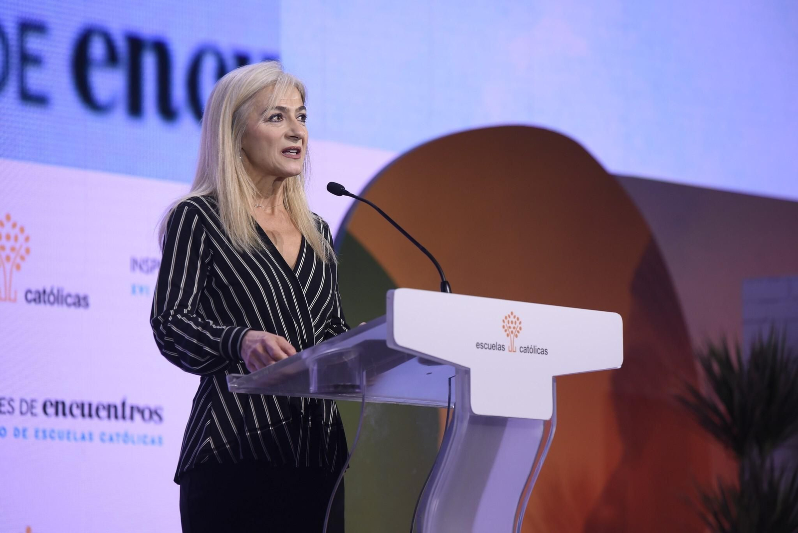 La consejera de Educación durante su intervención en el Congreso de Escuelas Católicas.
