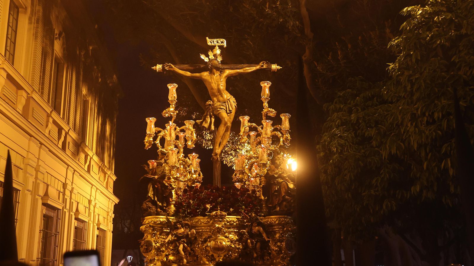 Una imagen de la hermandad de El Museo en la Semana Santa de Sevilla de 2023.