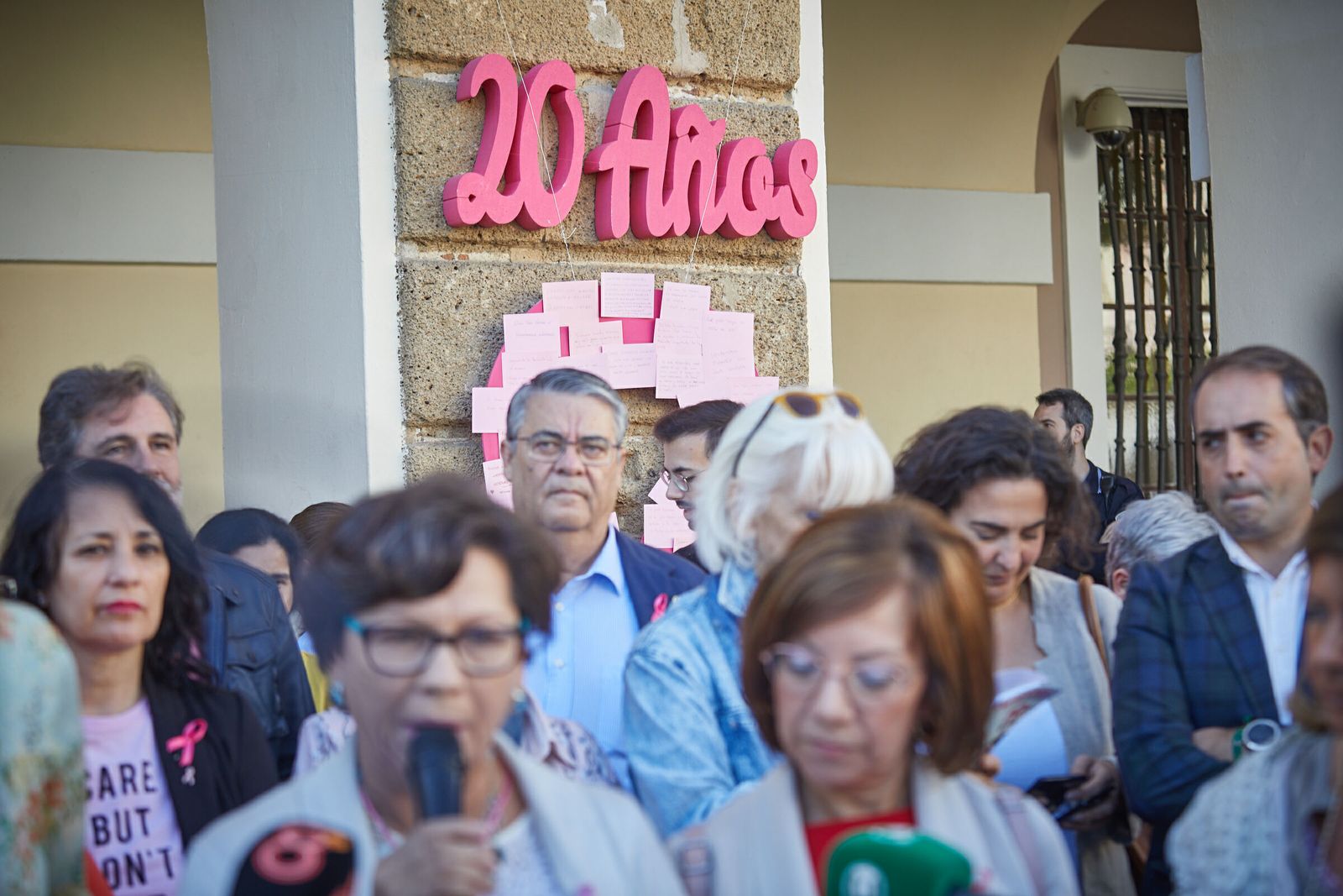 Un momento de la lectura del manifiesto de Agamama.