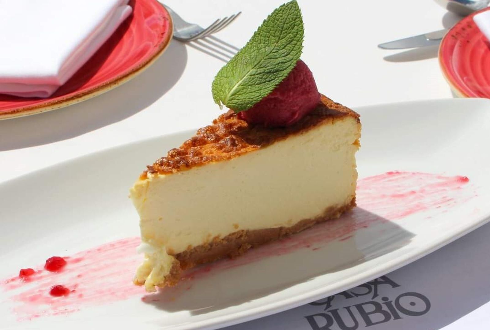 Tarta de mezcla de quesos con un toque de queso azul de Casa Rubio