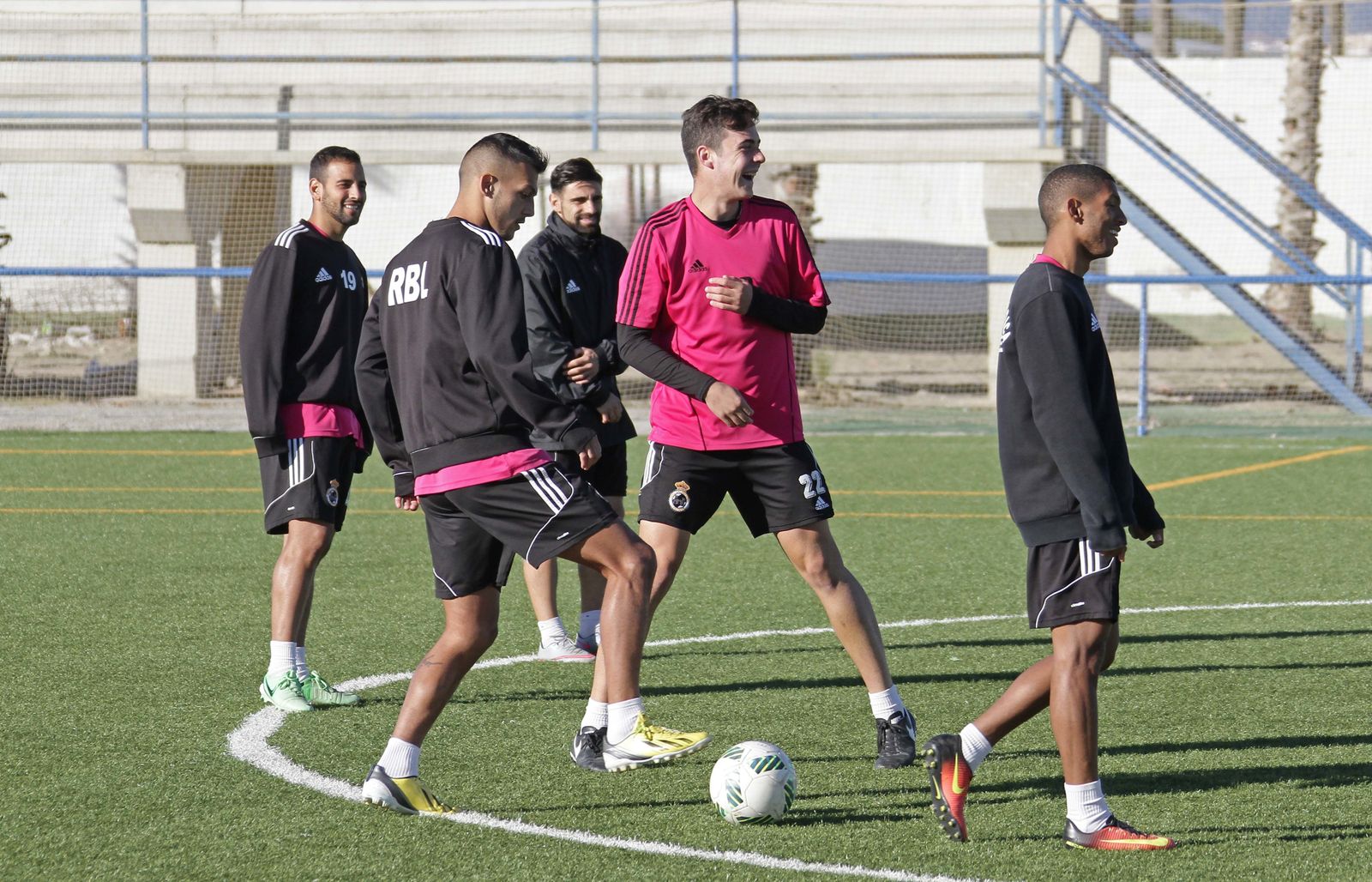 Primer entrenamiento de Juan Mari Sánchez en la Balona