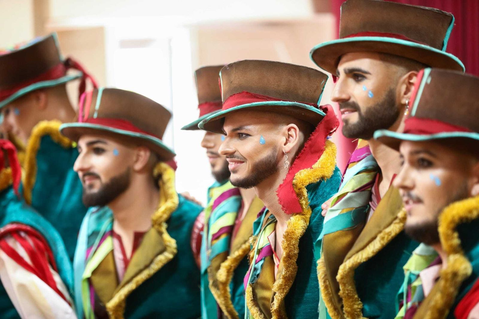 el ambiente en los camerinos del Falla