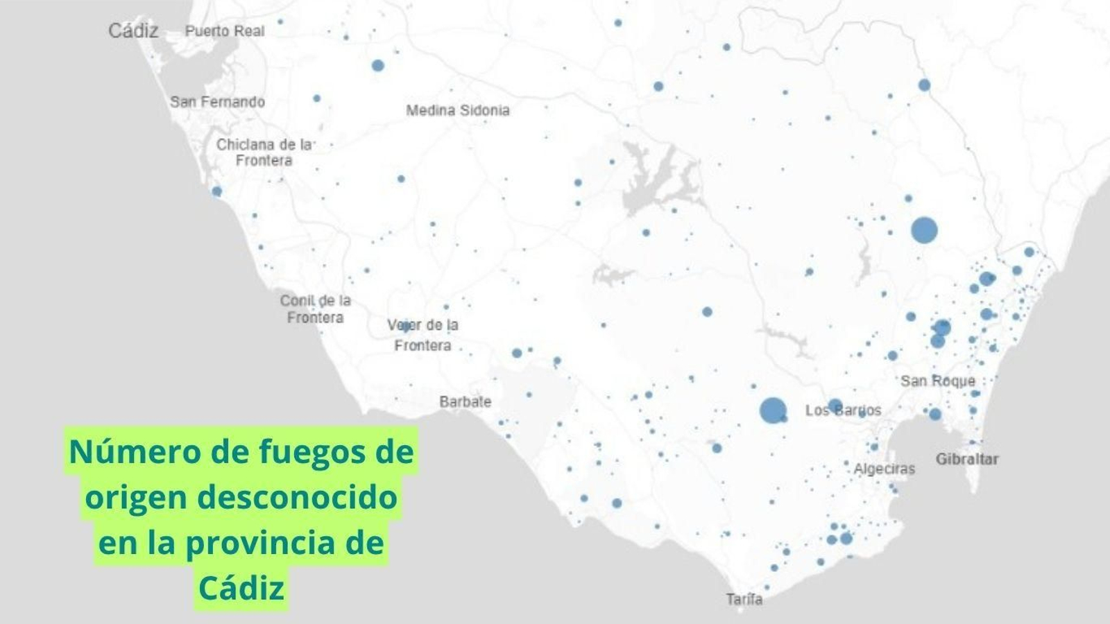 Número de fuegos de origen desconocido de la provincia. Número de fuegos de origen desconocido de la provincia.